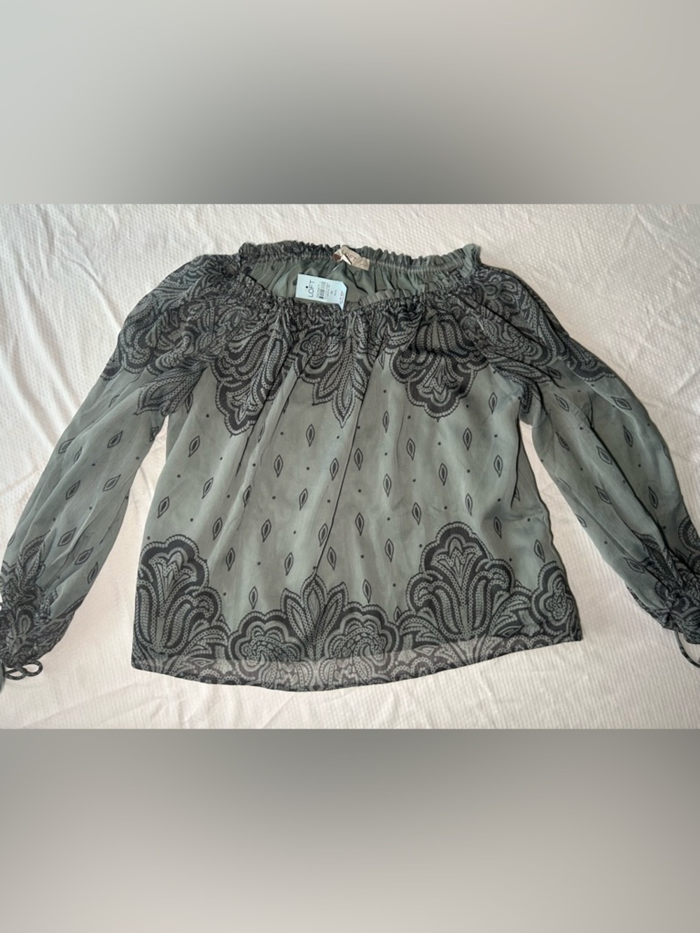 LOFT NWT Blue Paisley Blouse
